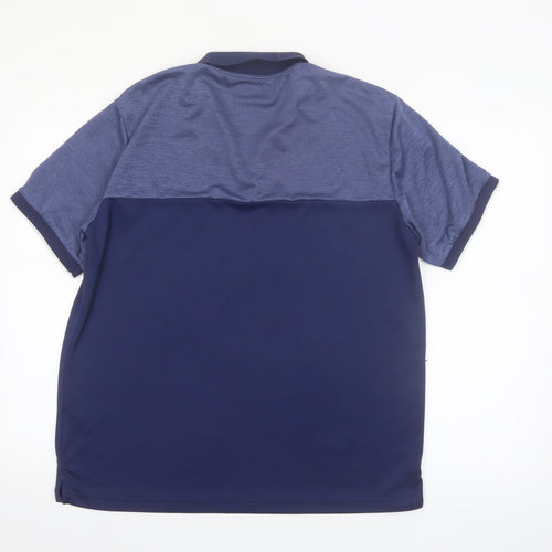 Stuburt Men's Blue Colourblock Golf Polo Shirt Size L