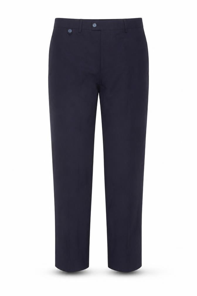 Front view of Travis Men's Navy Slim Fit Dress Pants Size 32S