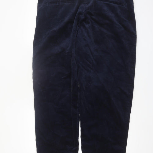 Marks and Spencer Men's Navy Corduroy Pleated Trousers 38W 29L