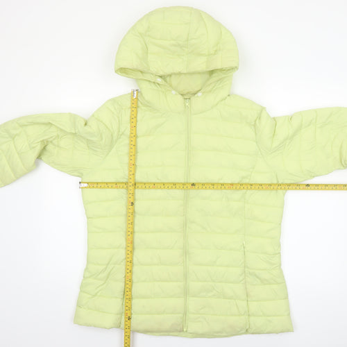 Dunnes Stores Women's Yellow Hooded Puffer Jacket Size 16