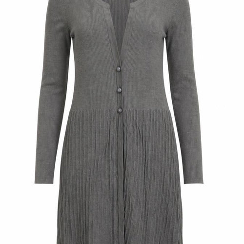 Monsoon Women Grey Size 8 Cardigan Long Sleeve Merino Wool Blend