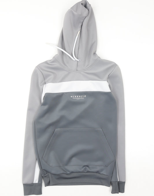 McKenzie Mens Grey Pullover Hoodie Size M Regular Fit