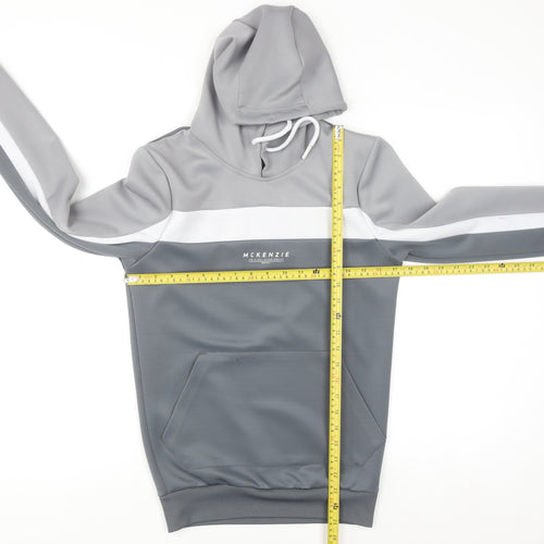 McKenzie Mens Grey Pullover Hoodie Size M Regular Fit