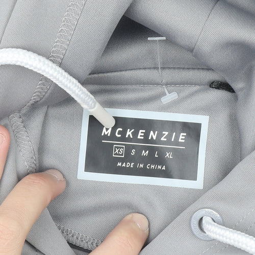 McKenzie Mens Grey Pullover Hoodie Size M Regular Fit