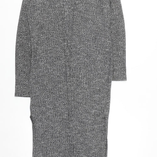 Firetrap Womens Grey Longline Open Knit Cardigan Size 8