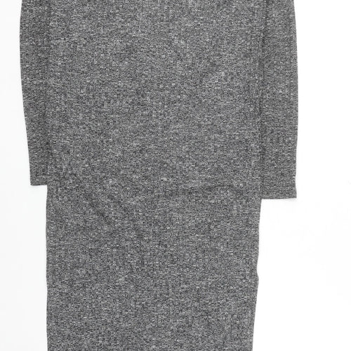 Firetrap Womens Grey Longline Open Knit Cardigan Size 8