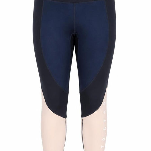 H&M Women’s Blue & Beige Colourblock Ankle Leggings Size 12