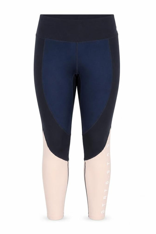 H&M Women’s Blue & Beige Colourblock Ankle Leggings Size 12
