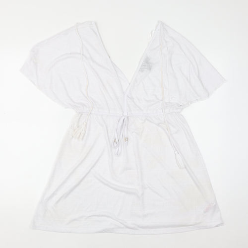 Primark Women’s White Tunic Kimono Sleeve Boho Blouse Size M