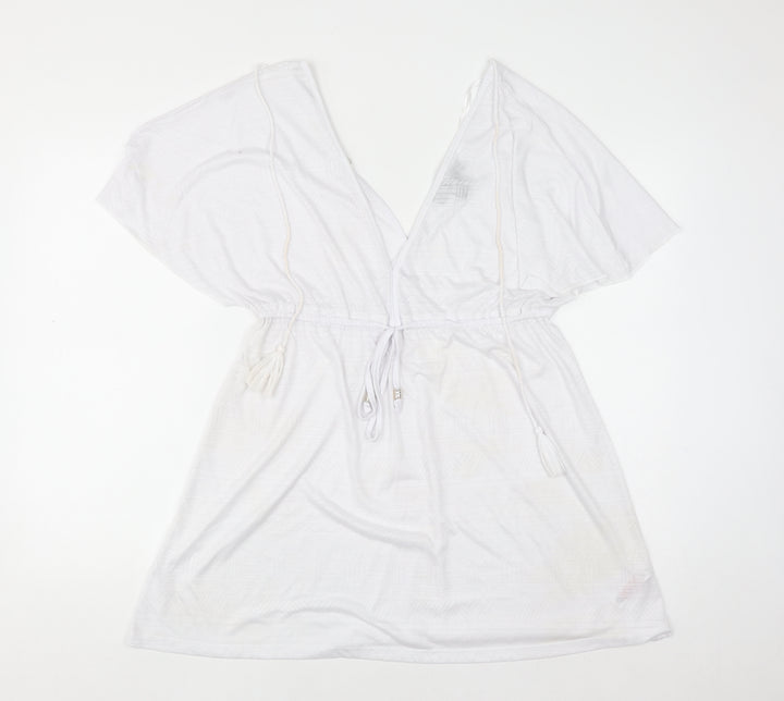 Primark Women’s White Tunic Kimono Sleeve Boho Blouse Size M