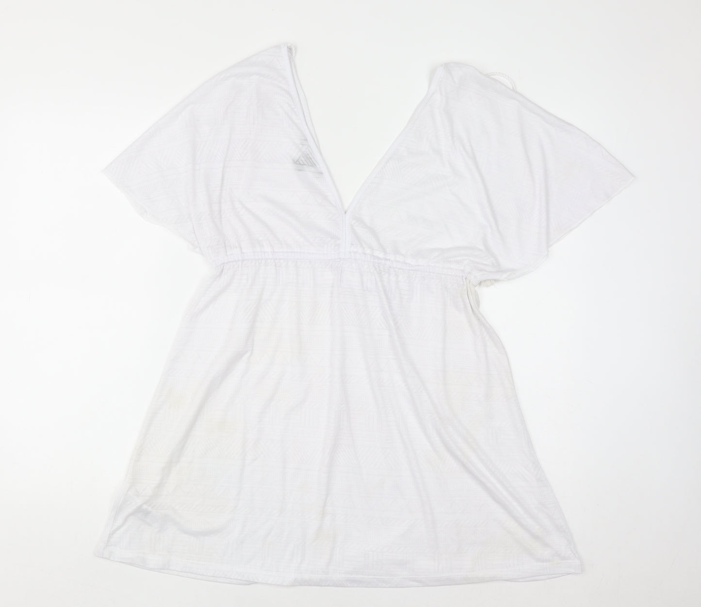 Primark Women’s White Tunic Kimono Sleeve Boho Blouse Size M