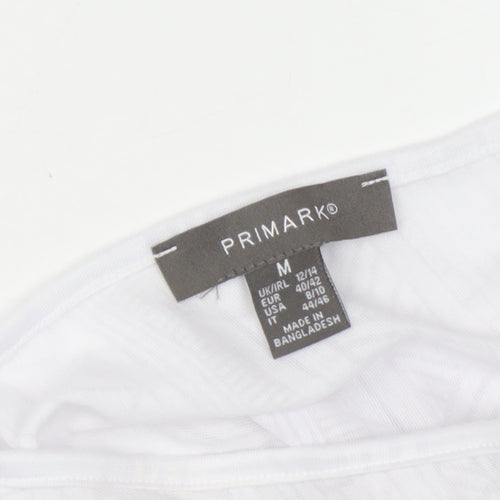 Primark Women’s White Tunic Kimono Sleeve Boho Blouse Size M