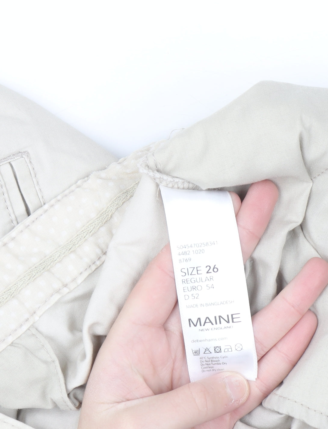 Maine New England Women's Beige Chino Trousers Size 26R