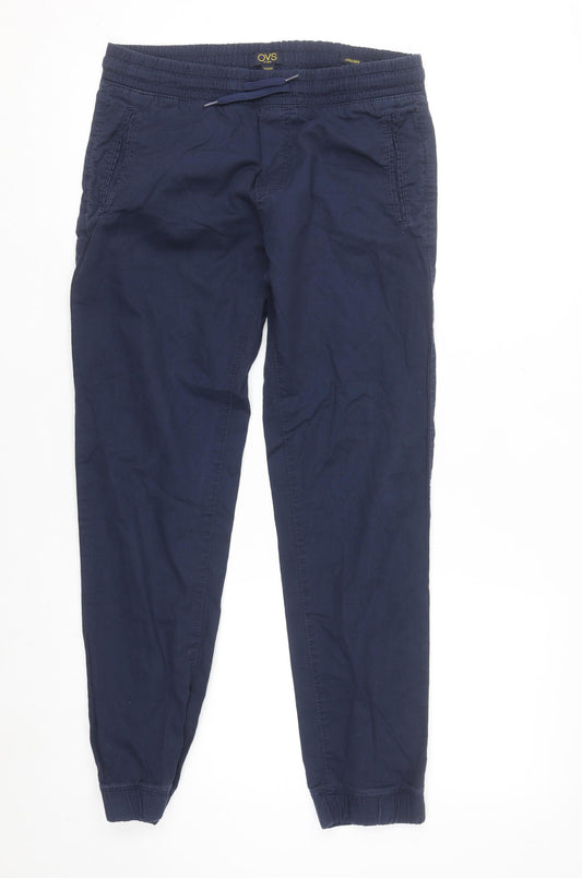 OVS Boys Blue Cotton Jogger Trousers 11-12 Years Elastic Waist Casual