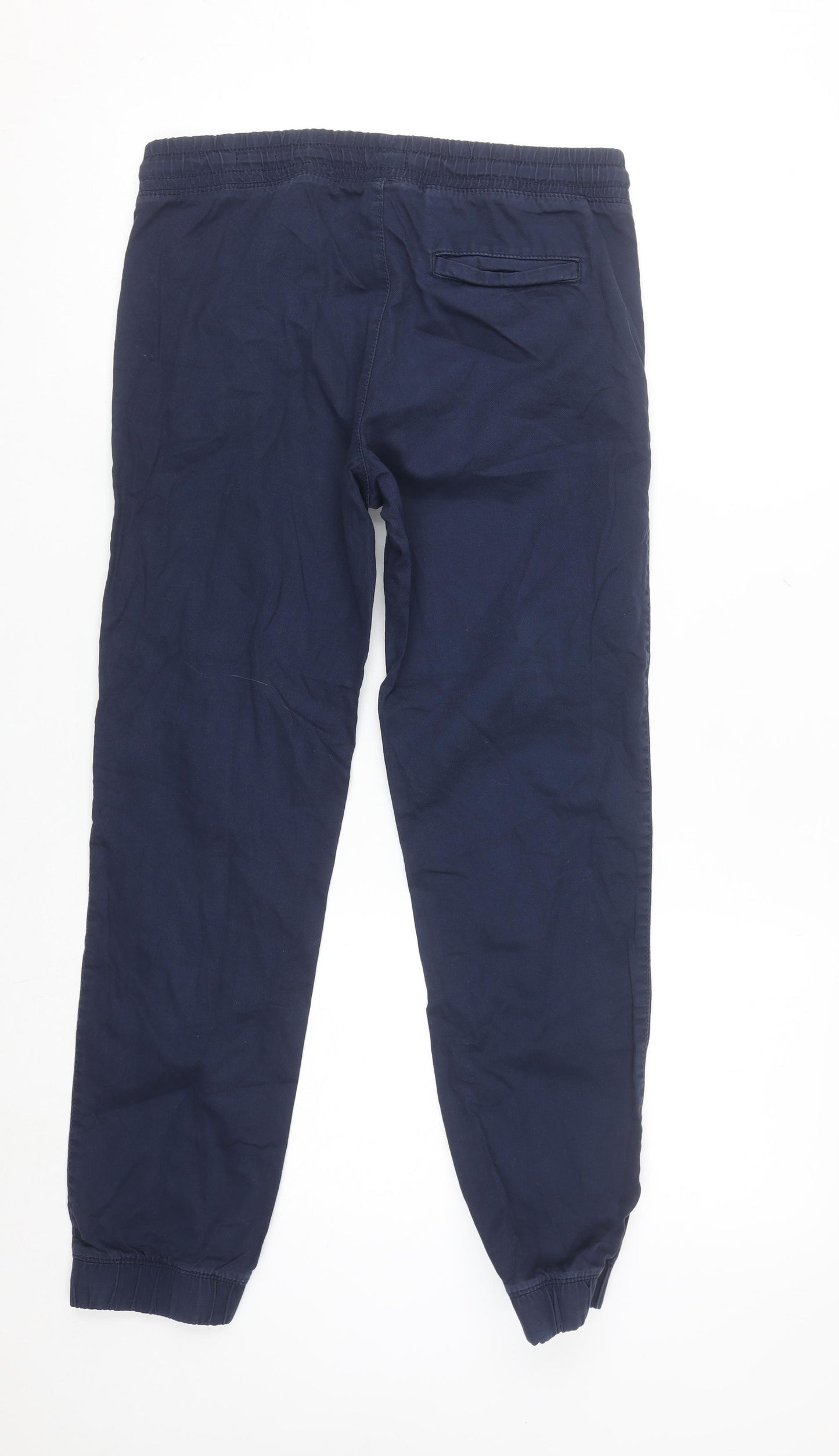 OVS Boys Blue Cotton Jogger Trousers 11-12 Years Elastic Waist Casual