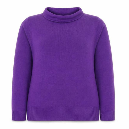 Tea Lane Women's Purple Roll Neck Acrylic Jumper XL
