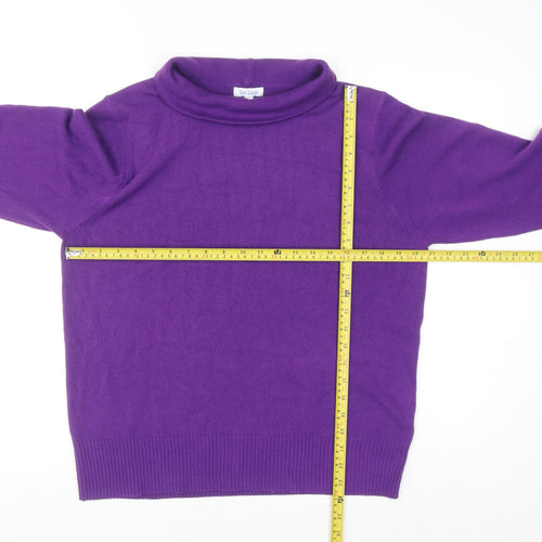 Tea Lane Women's Purple Roll Neck Acrylic Jumper XL