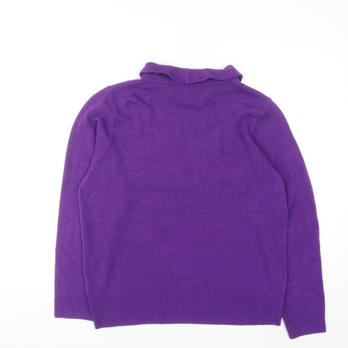 Tea Lane Women's Purple Roll Neck Acrylic Jumper XL