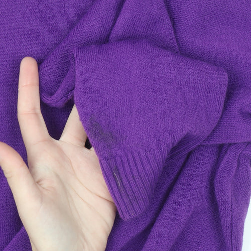 Tea Lane Women's Purple Roll Neck Acrylic Jumper XL