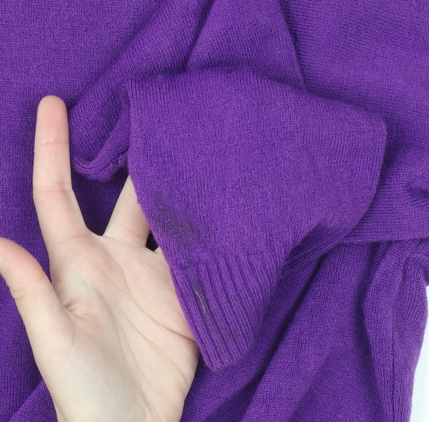 Tea Lane Women's Purple Roll Neck Acrylic Jumper XL