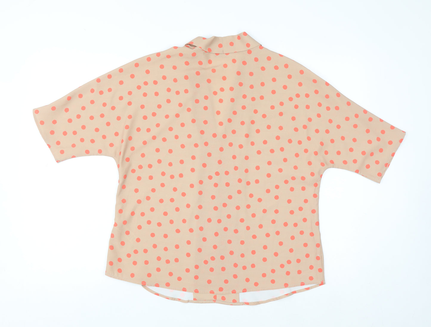 Gallery Women Beige Polka Dot Kimono Blouse Size 12