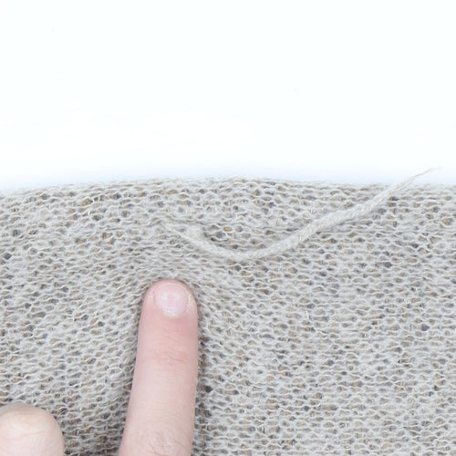 Saint Tropez Beige Knit Geometric Sleeveless Vest S