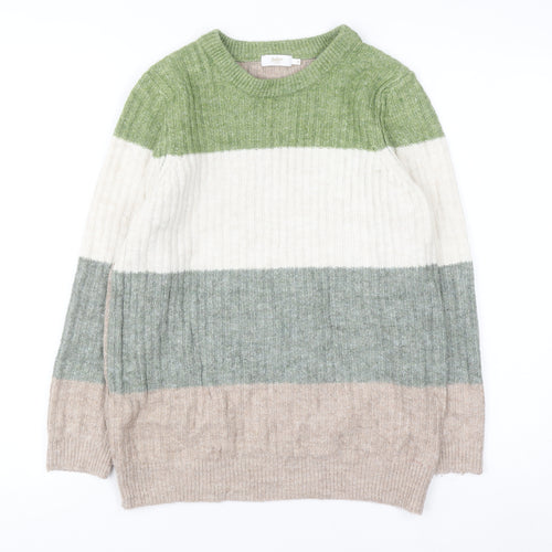 Cotton Traders Women's Multicoloured Striped Knit Jumper Size 10