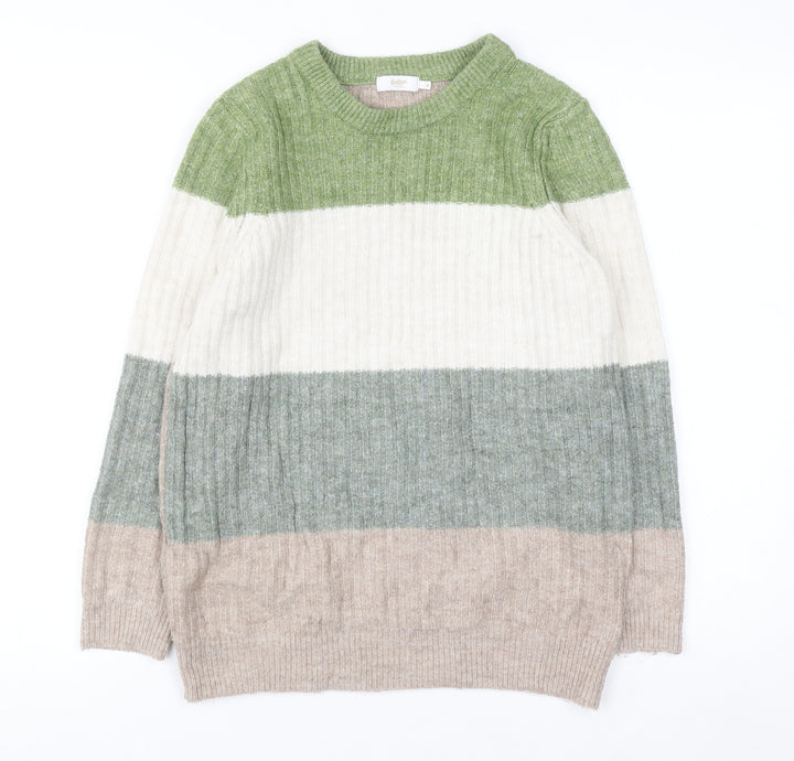 Cotton Traders Women's Multicoloured Striped Knit Jumper Size 10