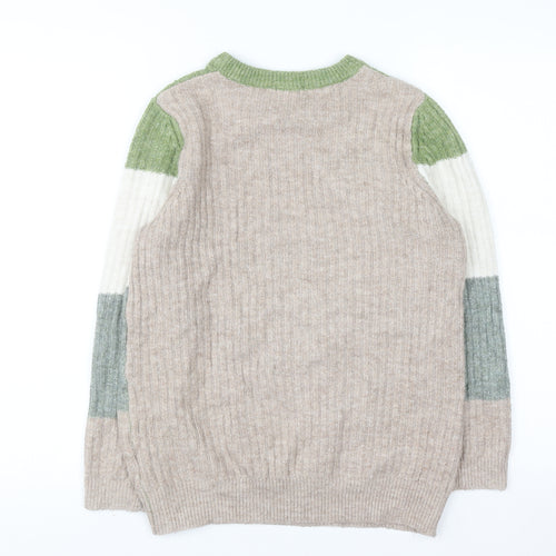 Cotton Traders Women's Multicoloured Striped Knit Jumper Size 10