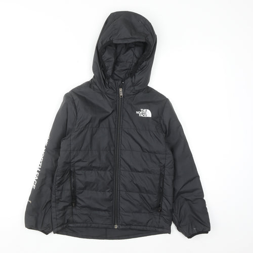 The North Face Boys Black Hooded Puffer Jacket Size 10 Years