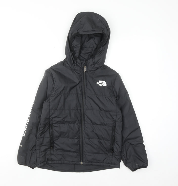 The North Face Boys Black Hooded Puffer Jacket Size 10 Years