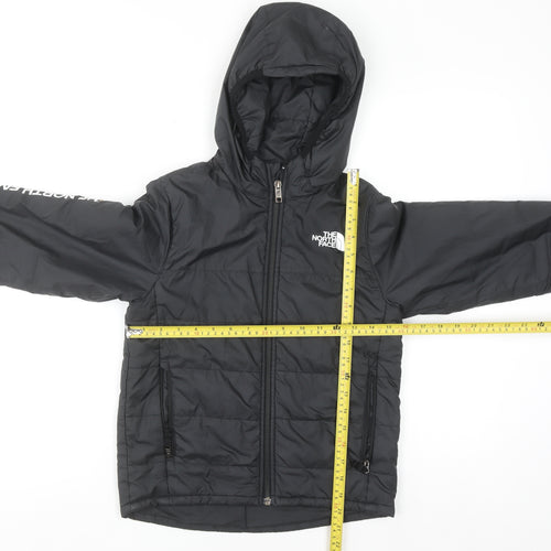 The North Face Boys Black Hooded Puffer Jacket Size 10 Years
