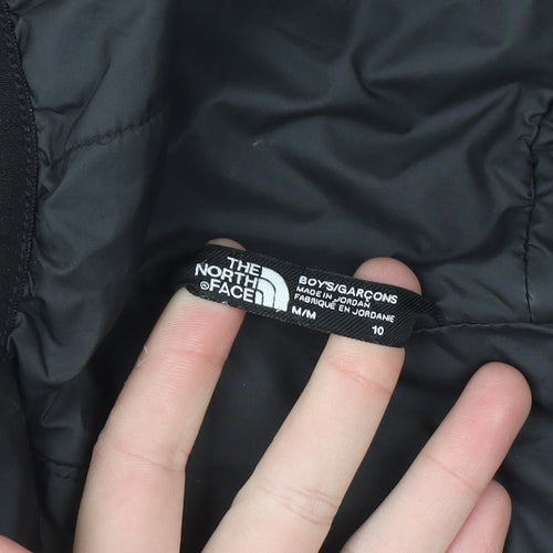 The North Face Boys Black Hooded Puffer Jacket Size 10 Years