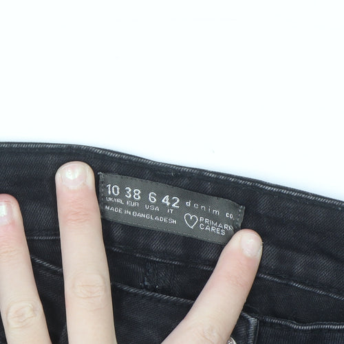 Primark Women's Black Skinny Jeans Size 10 Slim Fit Denim