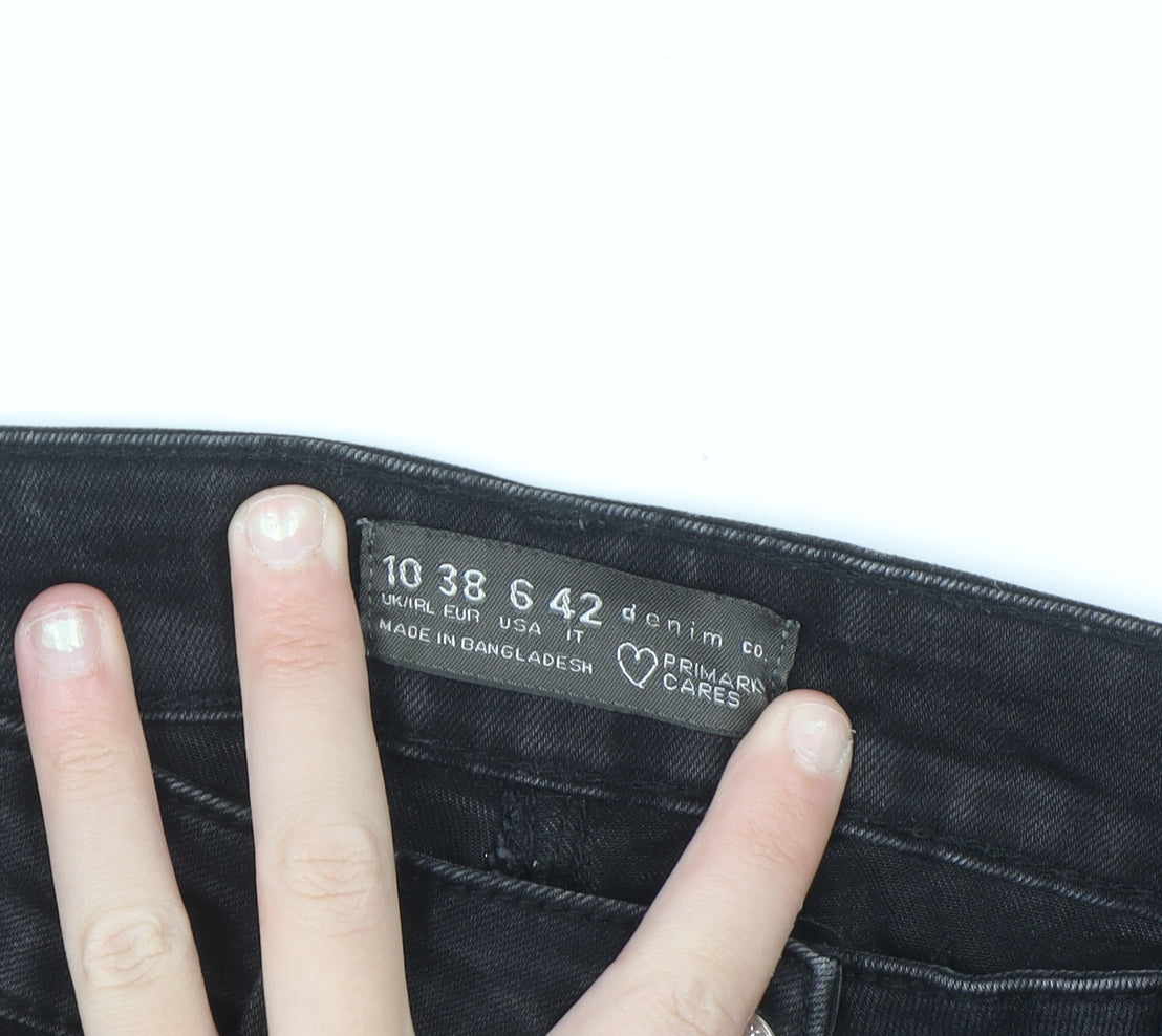 Primark Women's Black Skinny Jeans Size 10 Slim Fit Denim