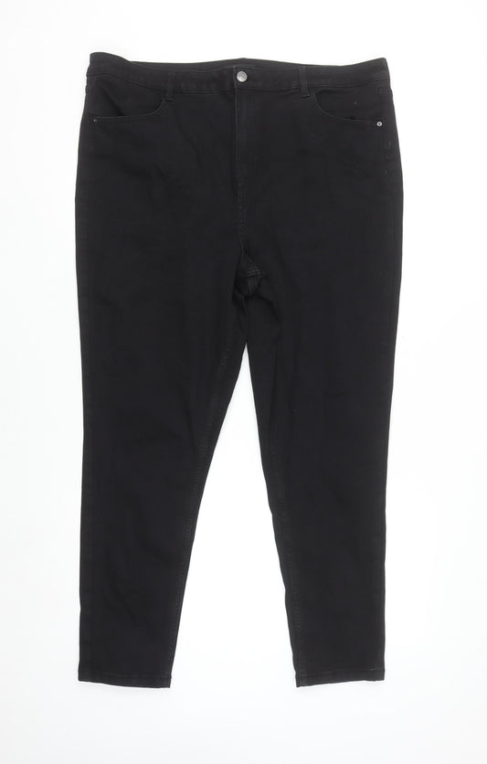 F&F Women’s Black Skinny Jeans Size 20 Stretch Denim Slim Fit