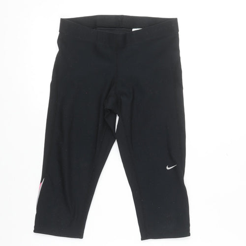 Nike Womens Black Dri-Fit Compression Running Shorts Size S UK 8/10