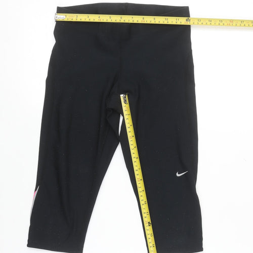 Nike Womens Black Dri-Fit Compression Running Shorts Size S UK 8/10