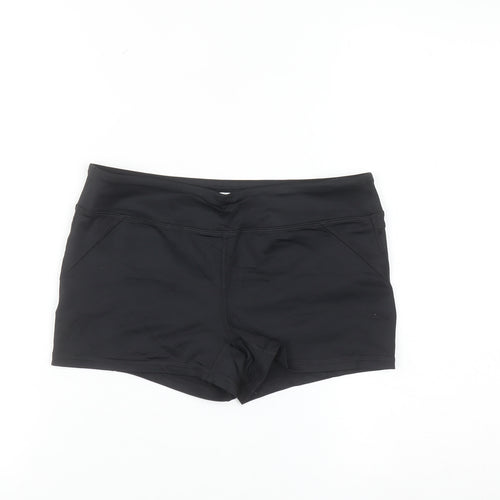 Forever 21 Women Black M Biker Activewear Shorts