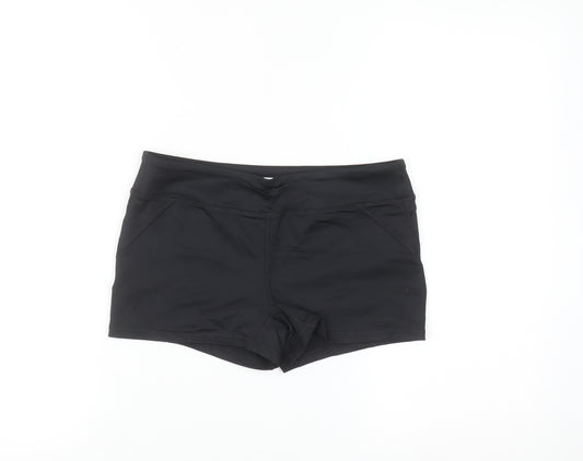 Forever 21 Women Black M Biker Activewear Shorts