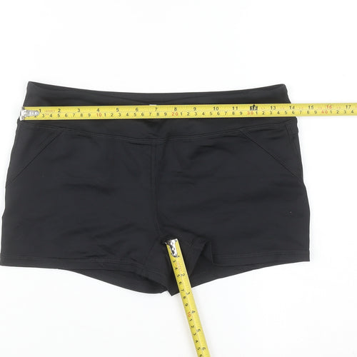 Forever 21 Women Black M Biker Activewear Shorts