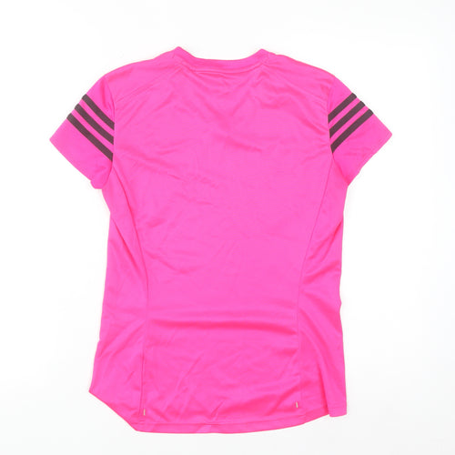 Adidas Women's Pink Climalite Running V-Neck T-Shirt Size S