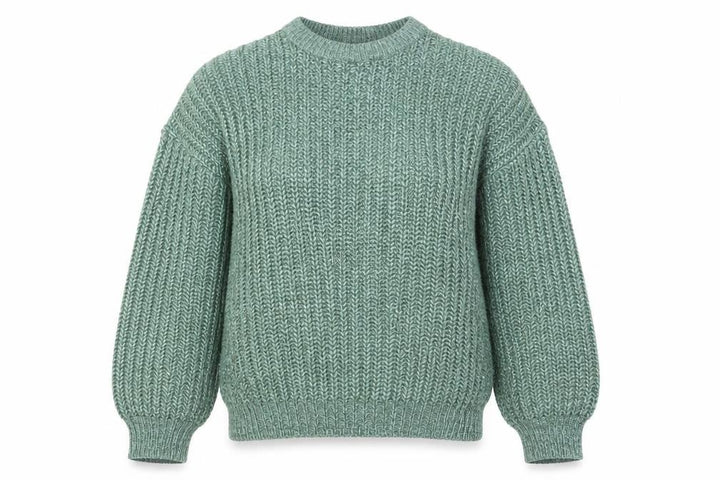 Pull&Bear Women’s Green Chunky Knit Acrylic Jumper Size 8