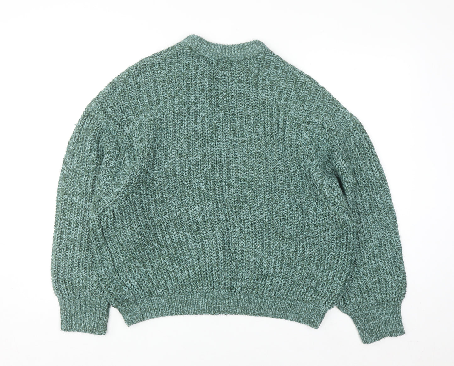 Pull & Bear Women’s Green Chunky Knit Acrylic Jumper Size 8