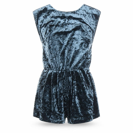 Next Girls Blue Velvet Sleeveless Party Playsuit 11 Years