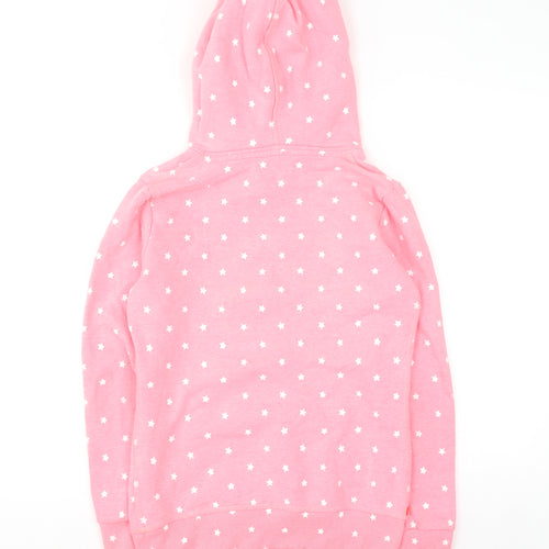 Superdry Womens Pink Star Print Pullover Hoodie XS