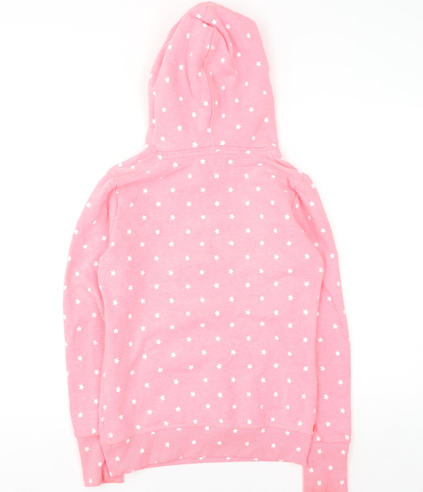 Superdry Womens Pink Star Print Pullover Hoodie XS