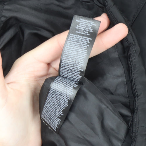 F&F Womens Black Hooded Puffer Jacket Size 12 Winter Coat