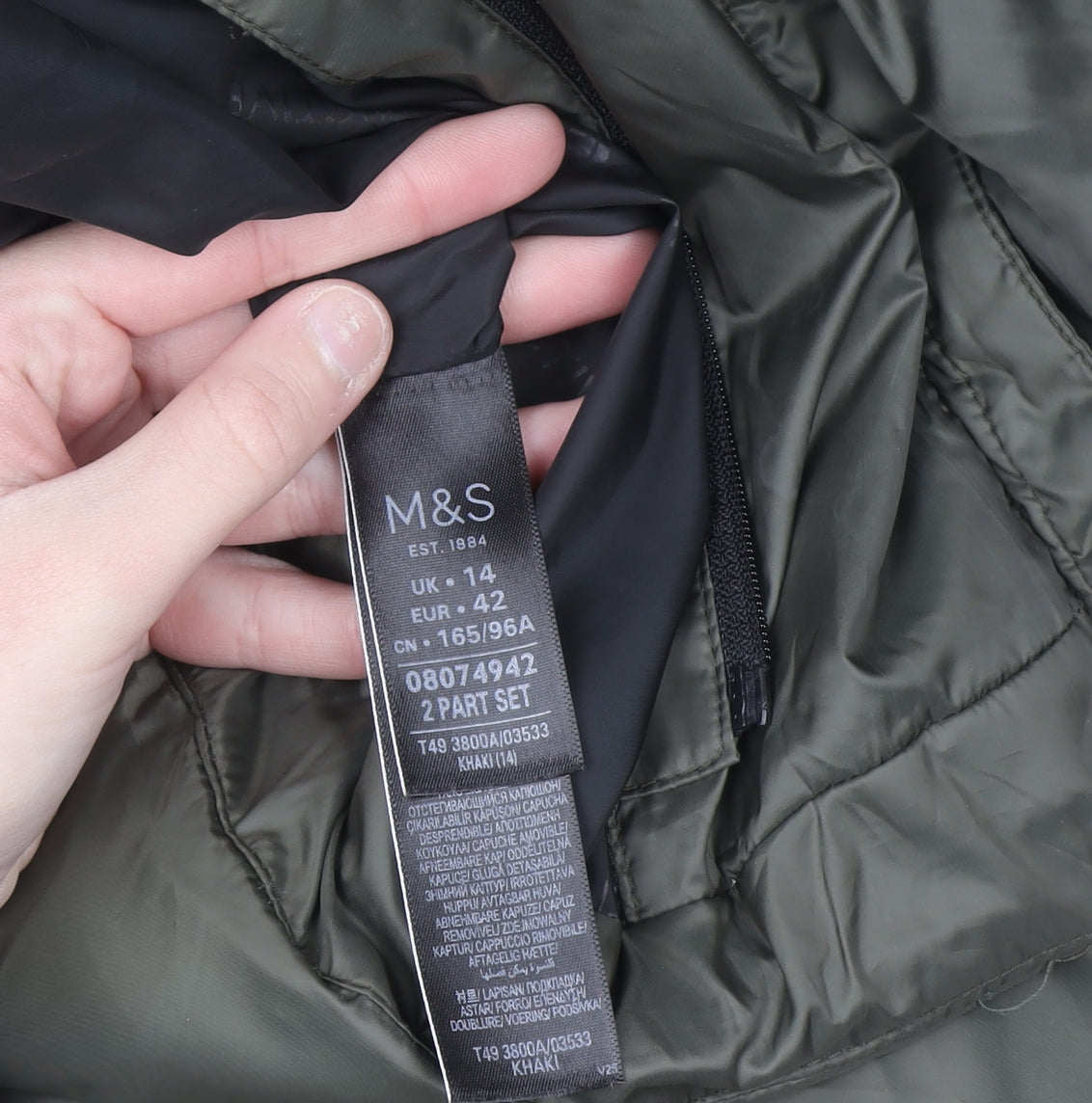 Marks and Spencer Women’s Green Size 14 Puffer Jacket