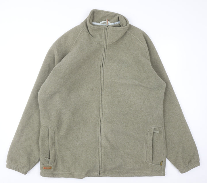 Gelert Mens Green XL Fleece Full Zip Outdoor Jacket